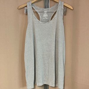Athletic Works grey and white striped tank top
